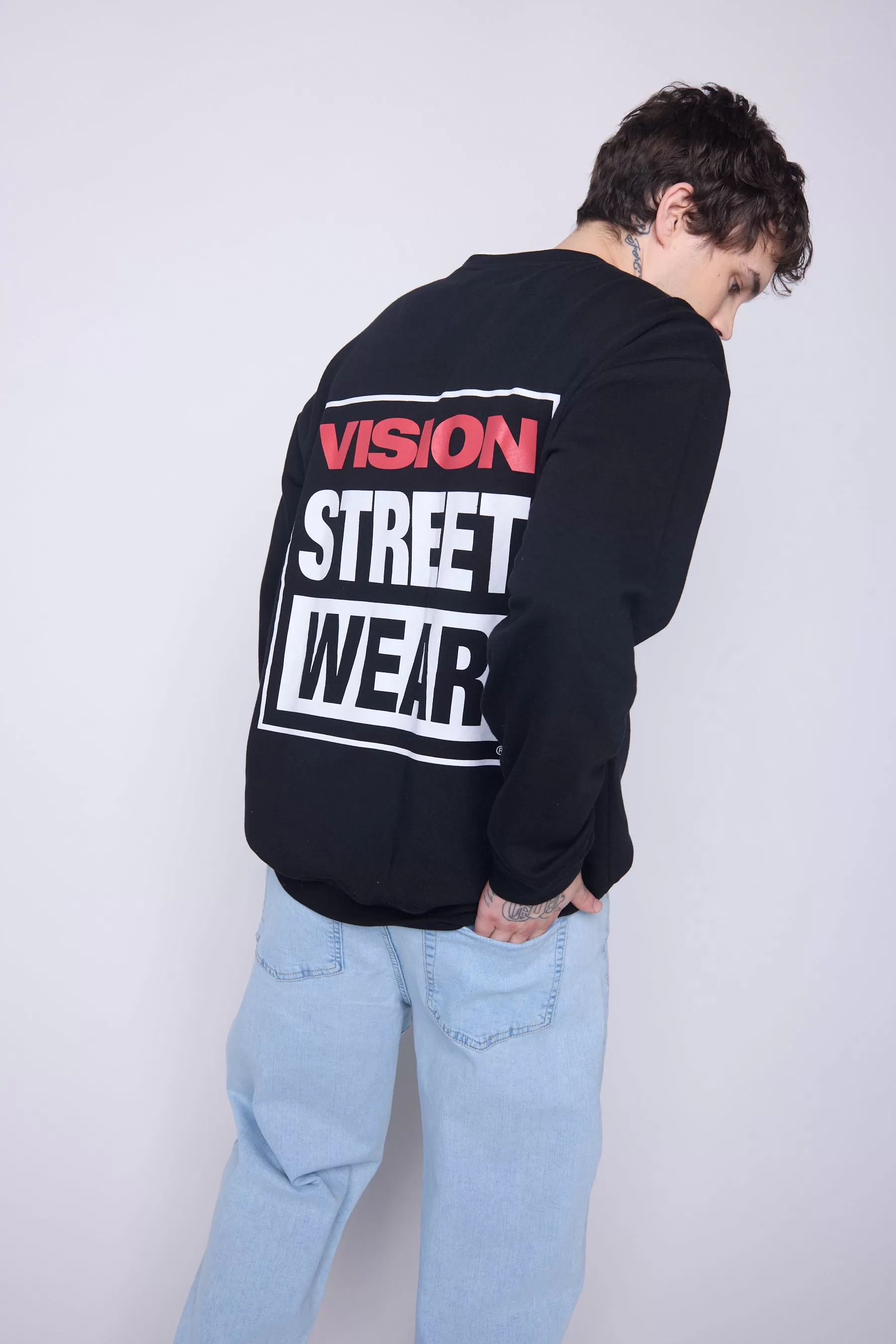 Printed Box Logo Sweatshirt - Black