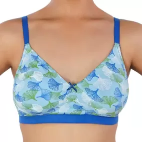 Printed cotton non padded floral Bra