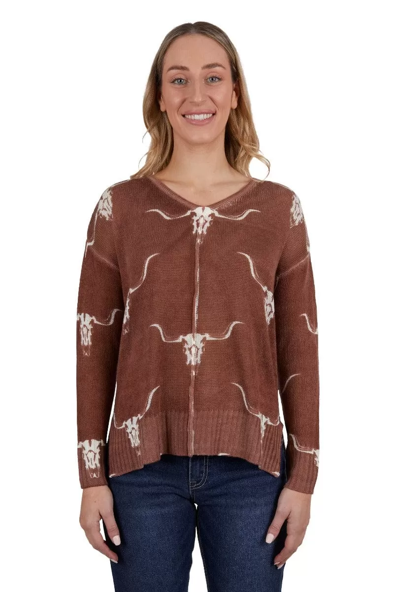 Pure Western Jumper Womens Veola Knitted