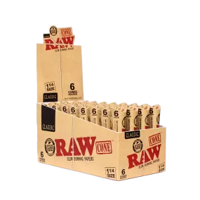 RAW Cones 1.25 - 6 cones per pack