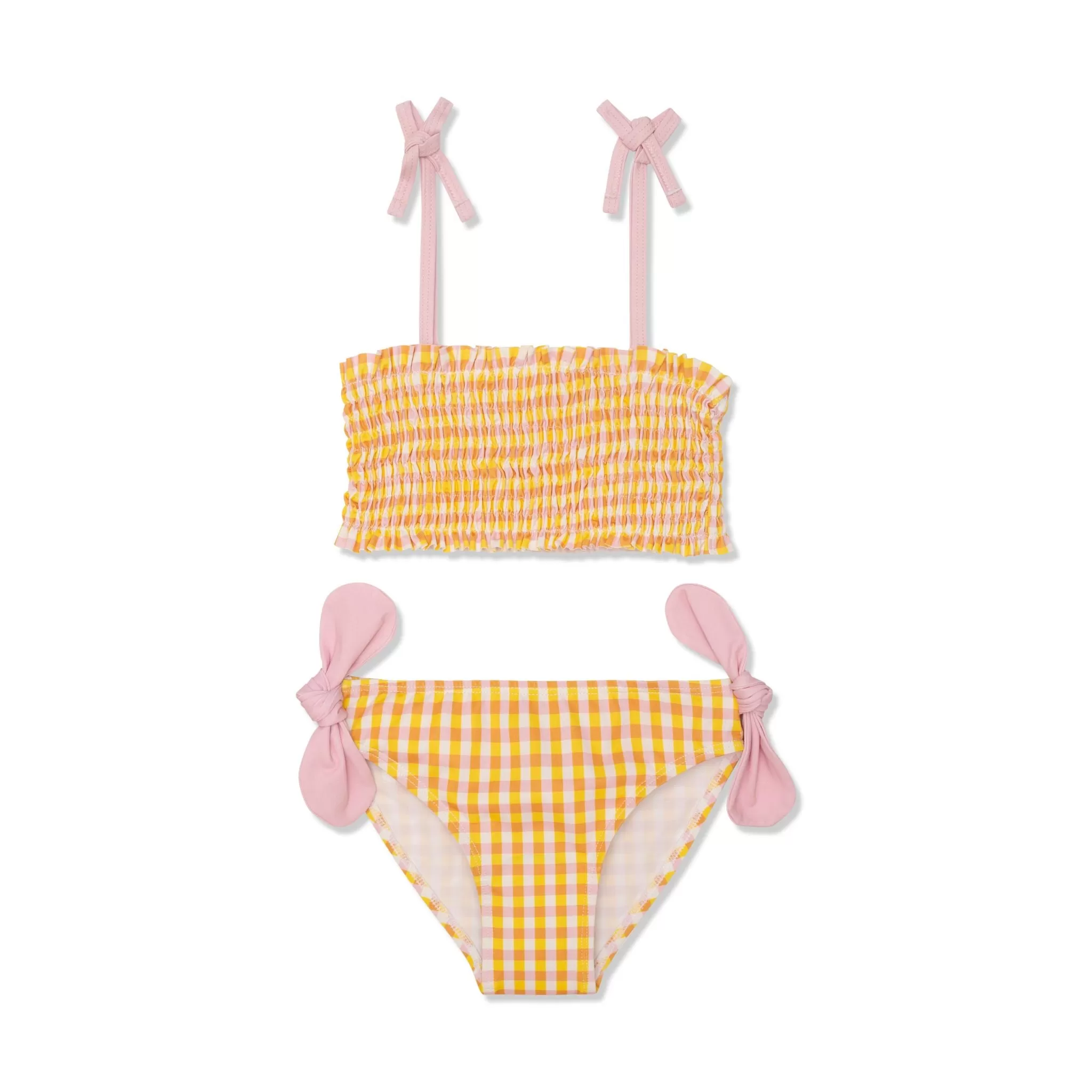 Recycled Polyester Yellow Gingham Girl Bikini