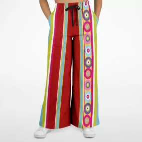 Red Calypso Striped Stretchy Phat Bellbottoms