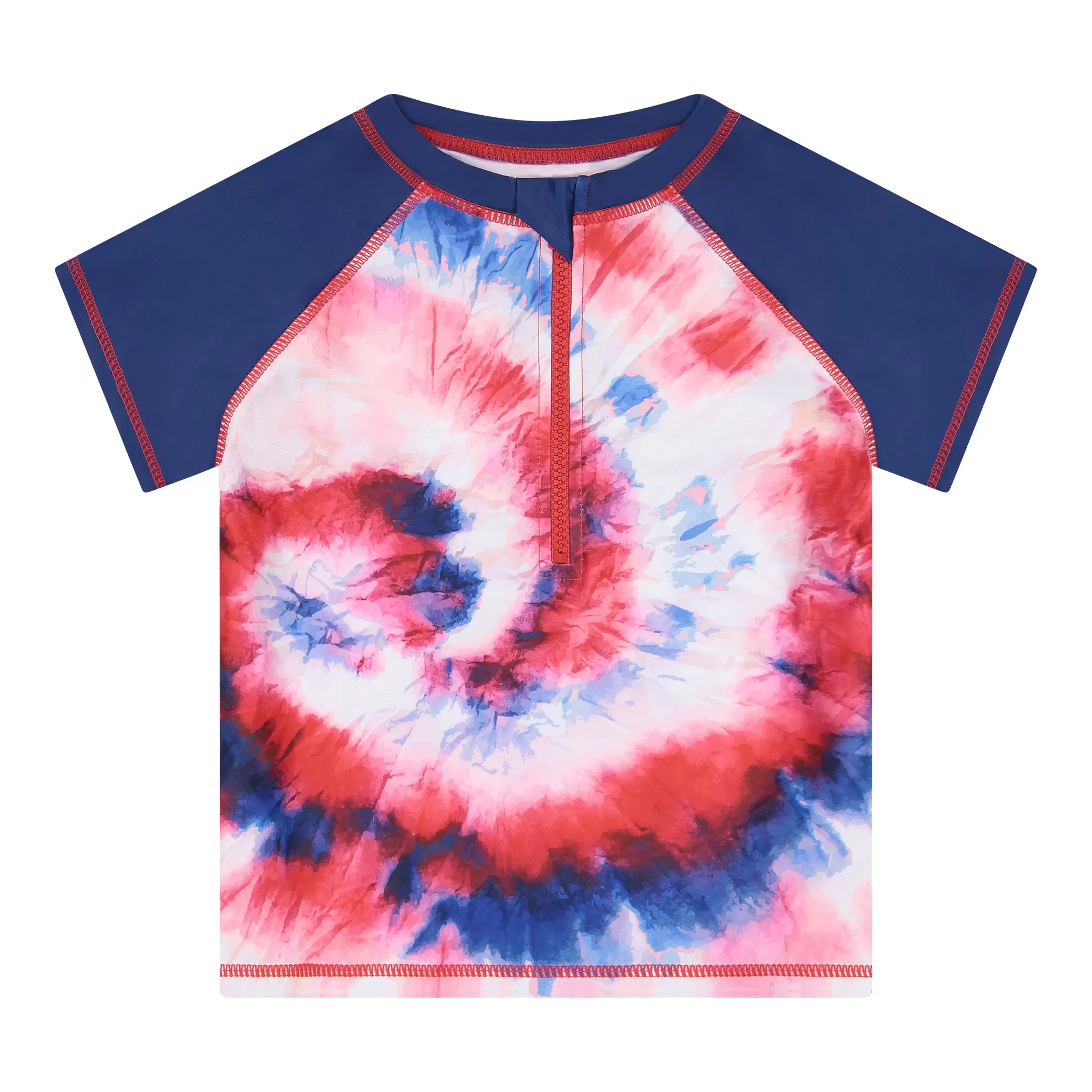 Red White and Blue Retro Tie-Dye Swim Set