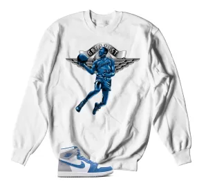 Retro 1 True Blue Sweater - Greatest - White