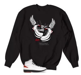 Retro 2 Chicago Sweater - Wings - Black