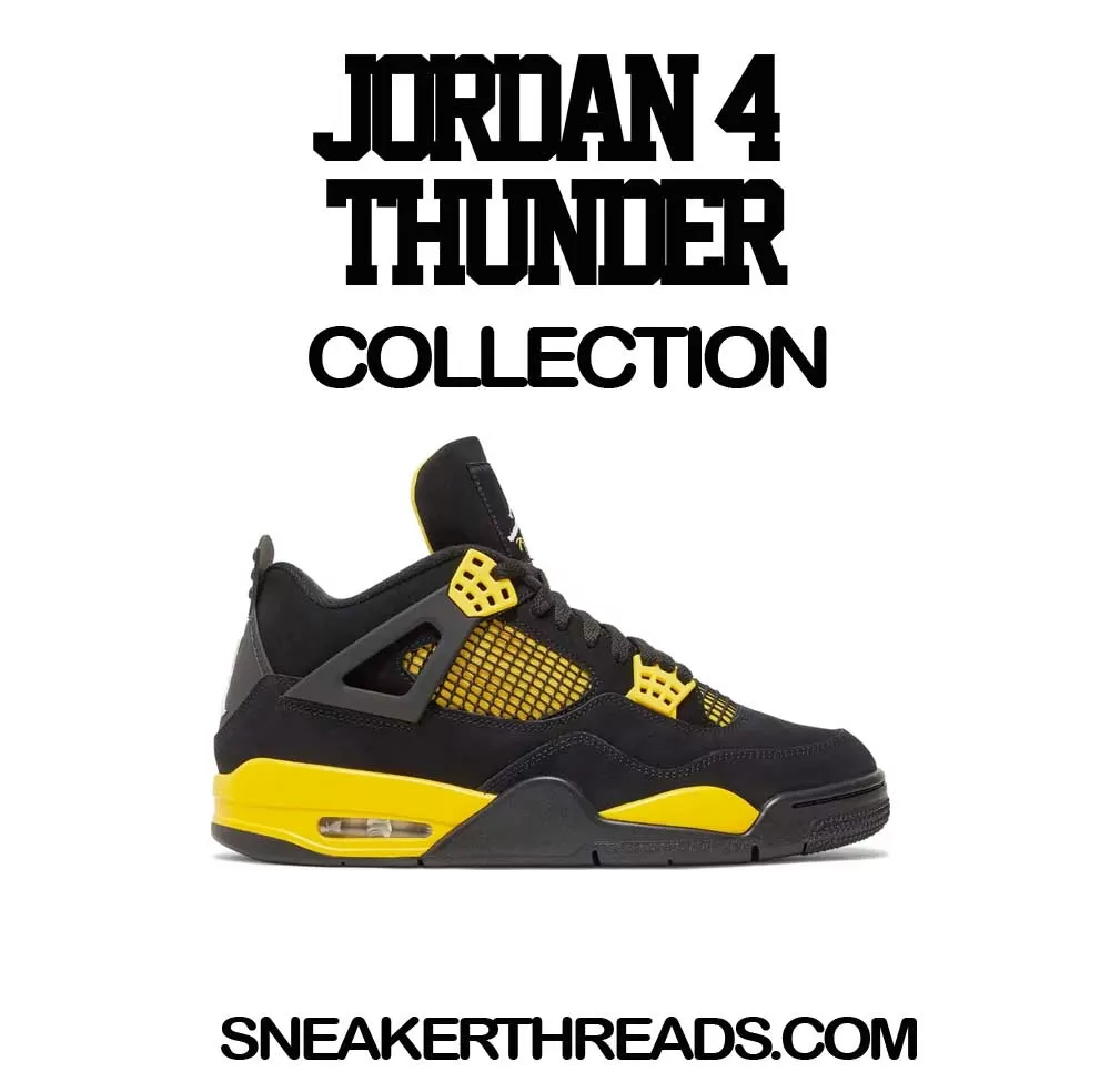 Retro 4 Yellow Thunder Jacket - Strikes - Black