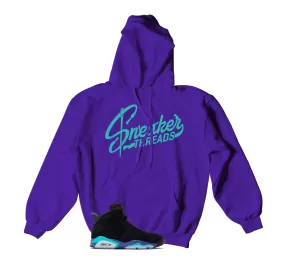 Retro 6 Aqua Hoody - ST Logo - Purple