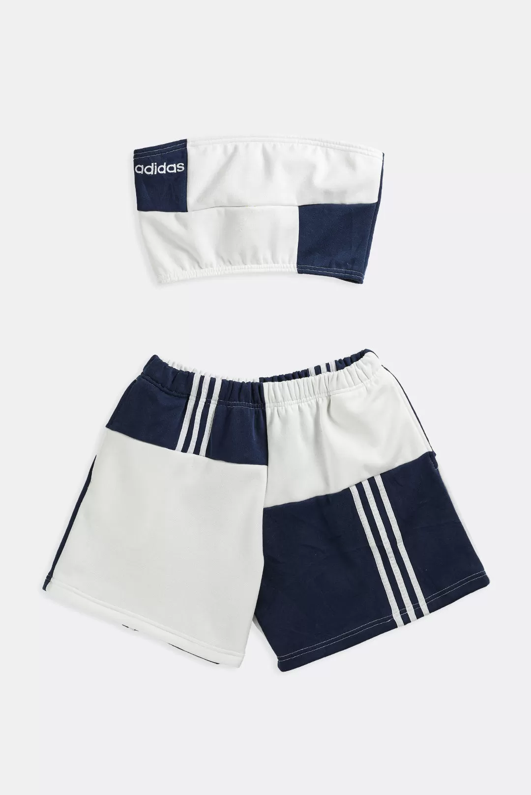 Rework Adidas Patchwork Sweatshorts Set - XS, S, M, L, XL