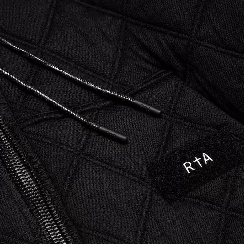 RTA HERNE QUILTED ZIP HOODIE