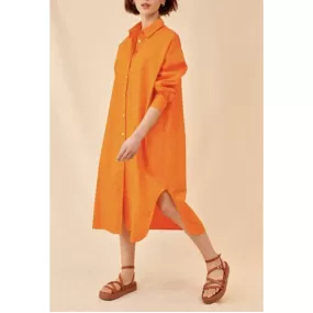 Salvador Shirt Dress ? Orange