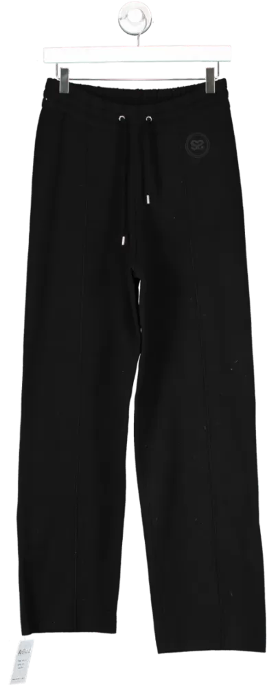 Sandro Black Knitted Track Pants UK 6