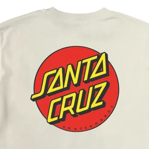 SANTA CRUZ Classic Dot Graphic T-Shirt - Cream