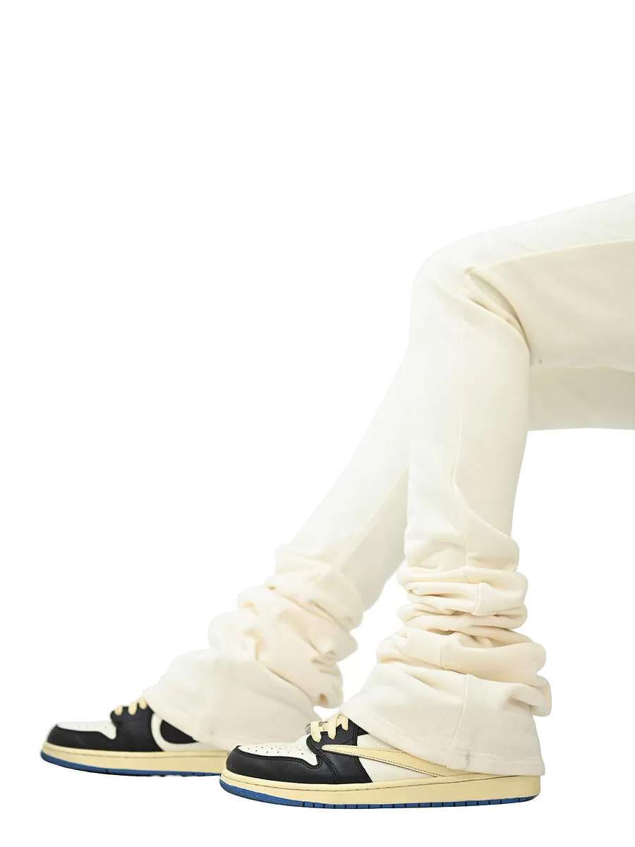 Si Tu Veux VEUX SUPER STACKED JOGGER (IVORY)