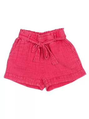 Simply Southern Gauze Shorts in Hot Pink- Effortless Style with Bow Tie Detail