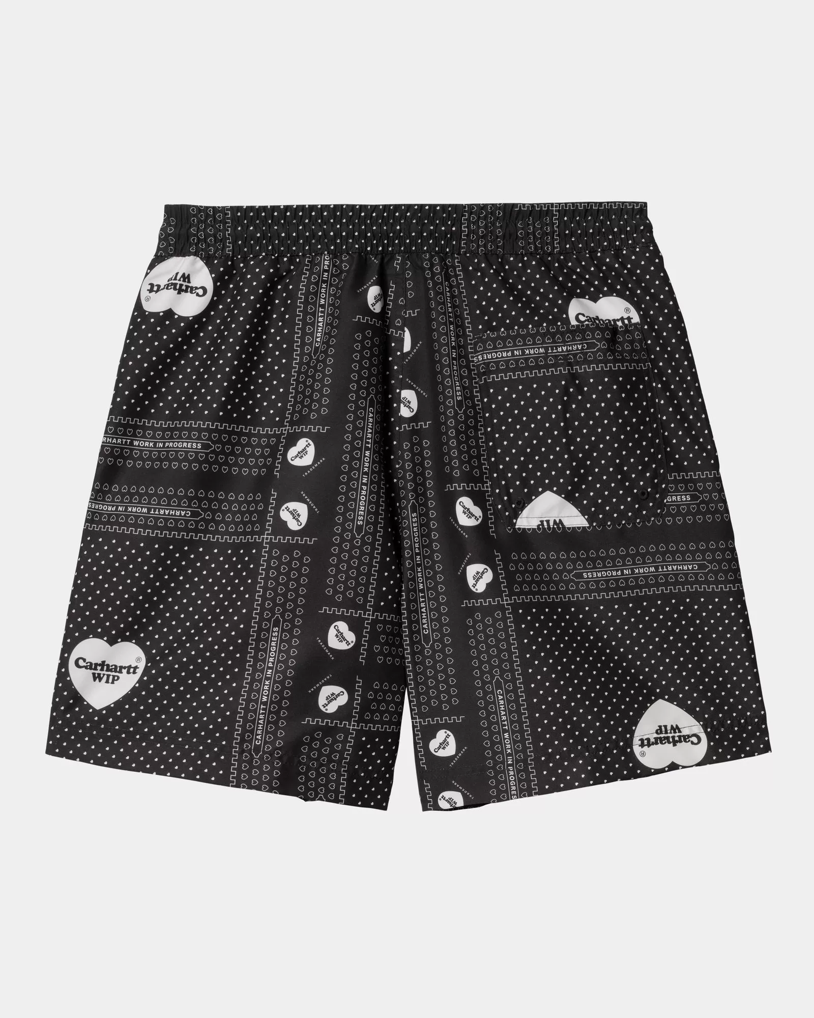 Slater Swim Trunks | Black Heart Bandana Print