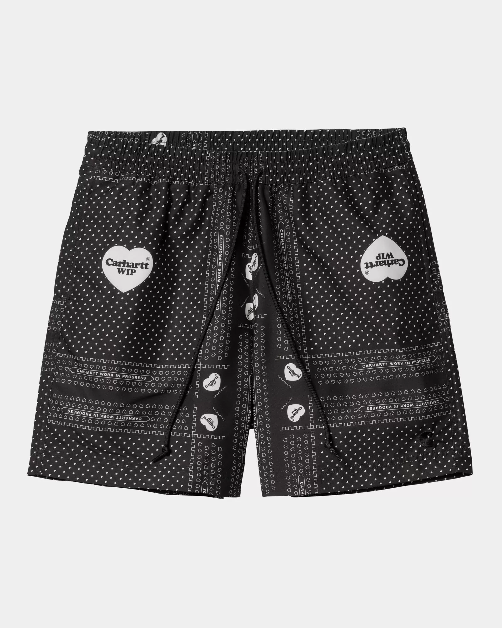 Slater Swim Trunks | Black Heart Bandana Print