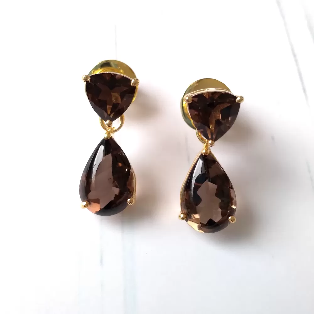 Smoky Quartz Separates Earrings