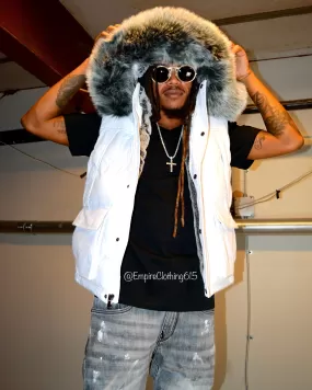 Solid Fur Puffer Vest