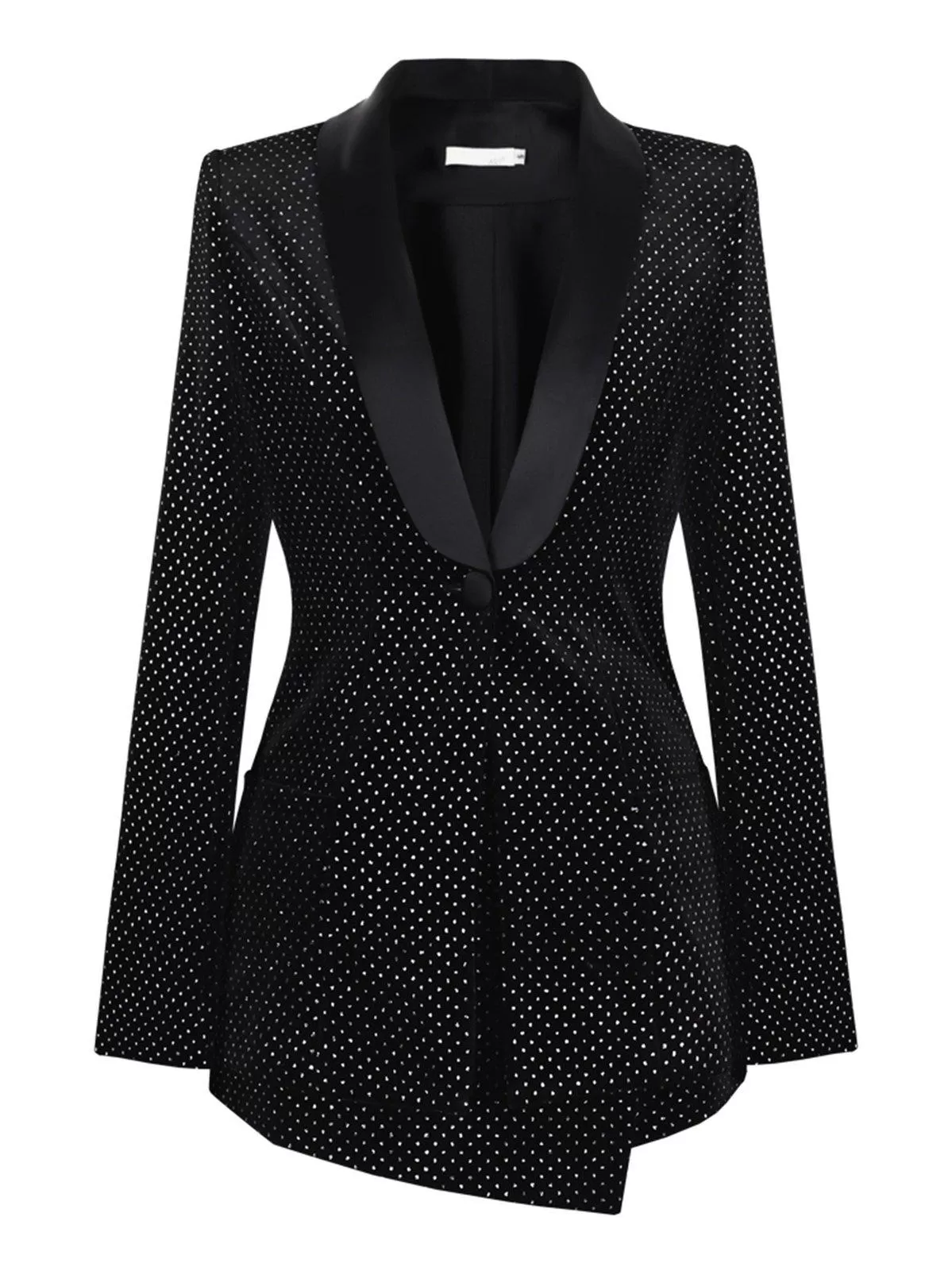 Sophie Black Velvet Belted Blazer & Mini Shorts Set