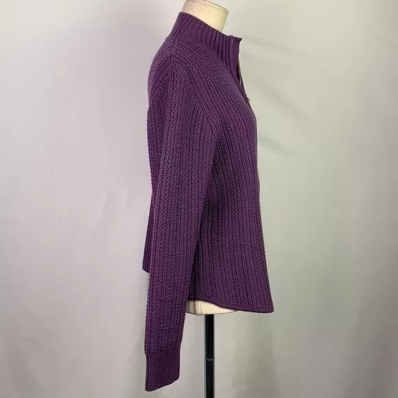 St. Johnpurple knit zip jacket