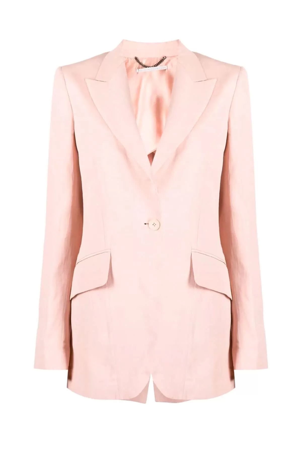 Stella McCartney Fluid Linen Single-Breasted Blazer - Rose