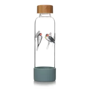 Swallows Glass Water Bottle