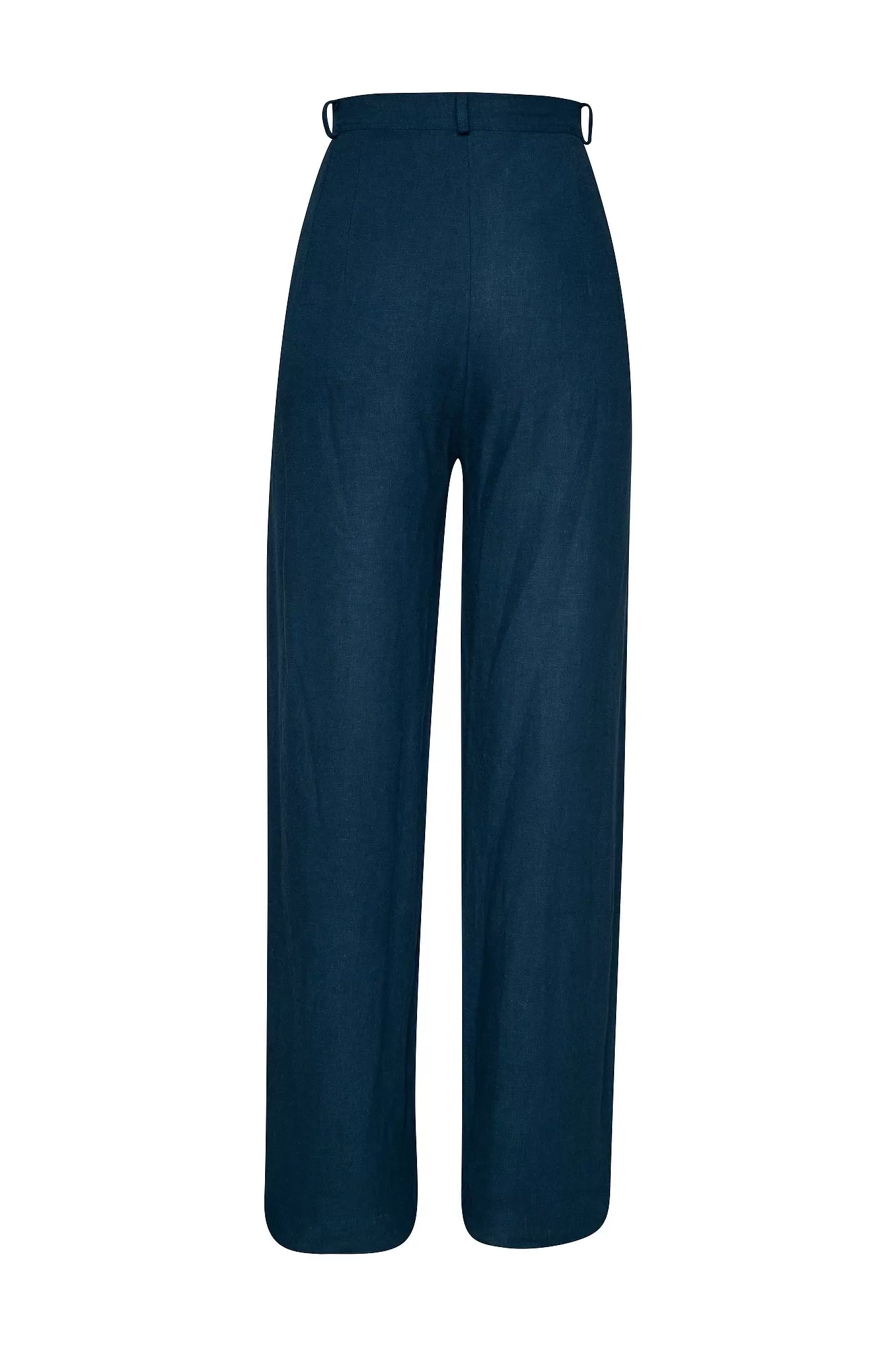 THE GRANDAD LINEN PANTS - NAVY BLUE