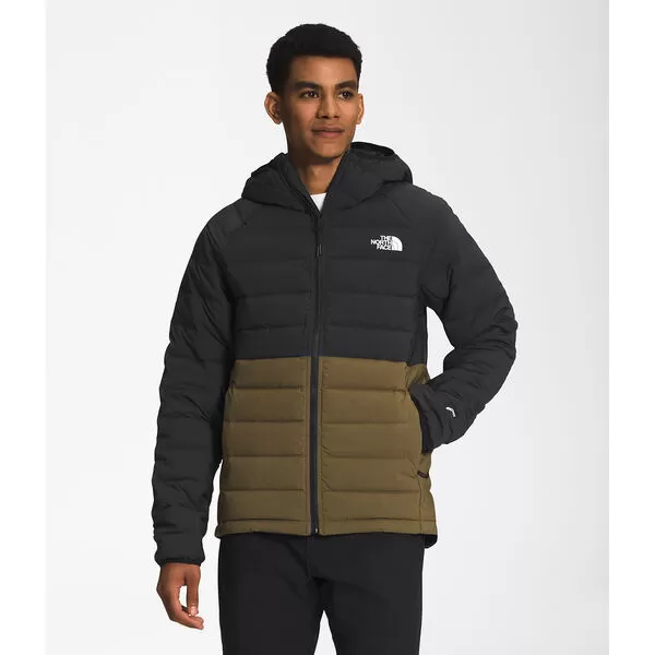 The North Face Belleview Stretch Down Hoodie (Men's) TNF Black/Military Olive