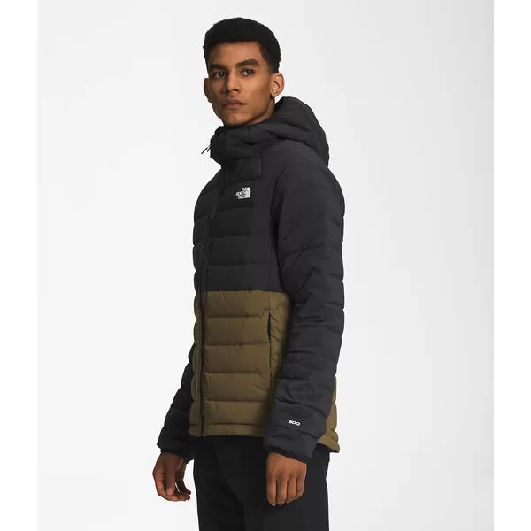 The North Face Belleview Stretch Down Hoodie (Men's) TNF Black/Military Olive