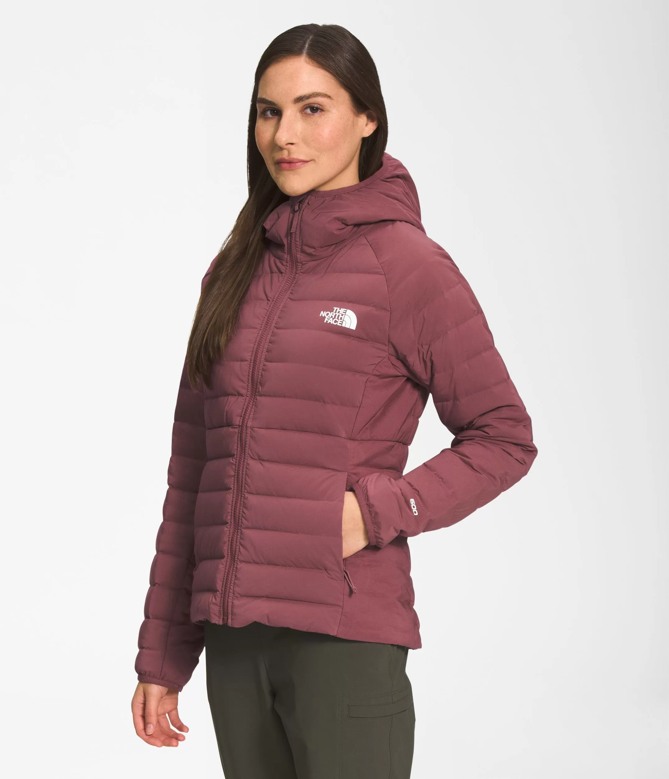 The North Face Belleview Stretch Down Hoodie (Women's) Wild Ginger