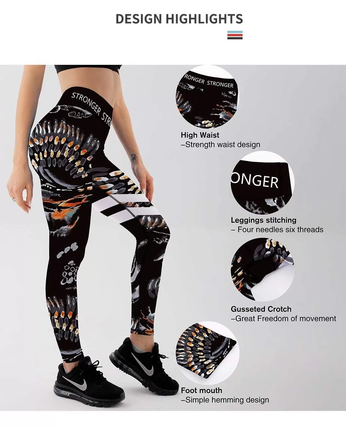 Tribal totem Printed Women Leggings For Fitness High Waist Printed Long Pants Women Hip Push UP Tights Women Gym Clothing