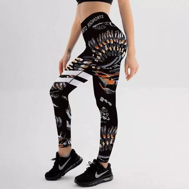 Tribal totem Printed Women Leggings For Fitness High Waist Printed Long Pants Women Hip Push UP Tights Women Gym Clothing