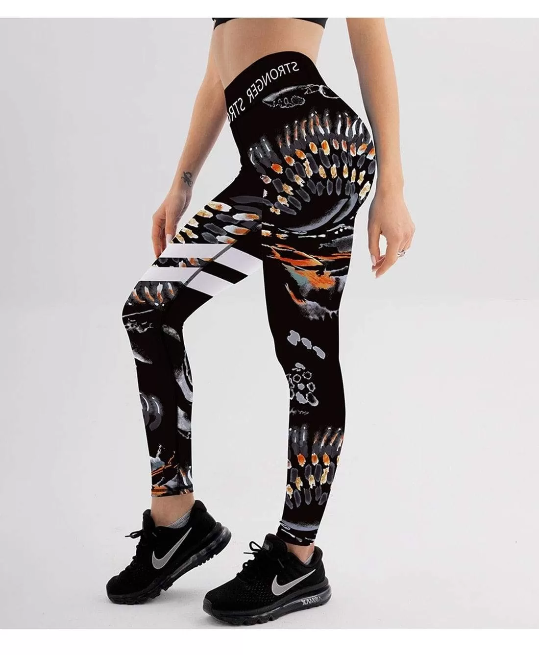 Tribal totem Printed Women Leggings For Fitness High Waist Printed Long Pants Women Hip Push UP Tights Women Gym Clothing