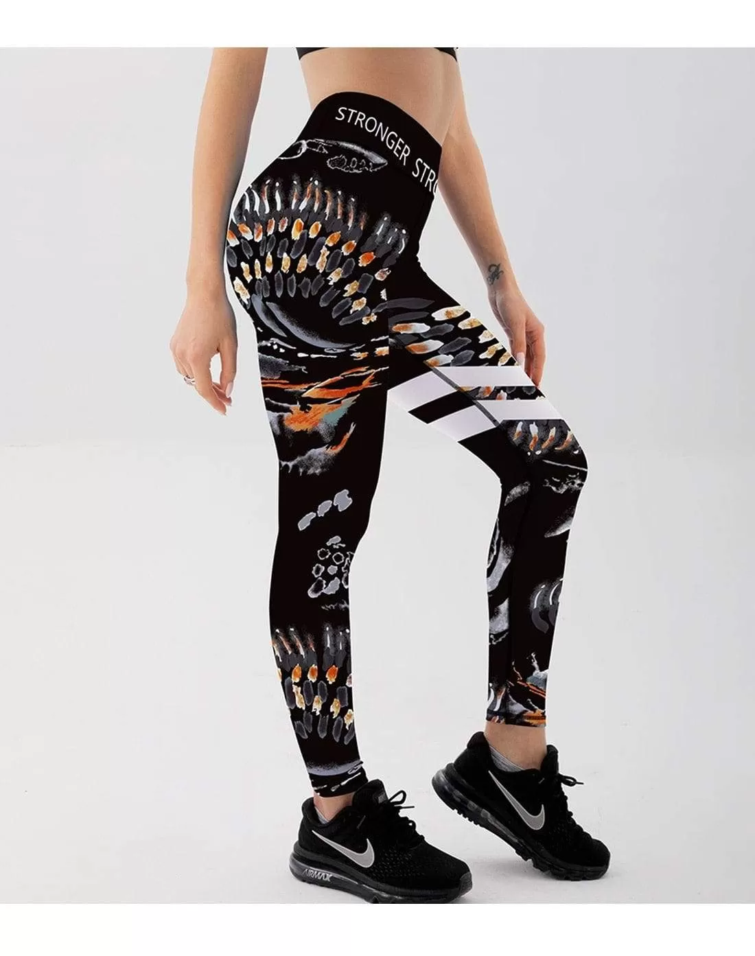 Tribal totem Printed Women Leggings For Fitness High Waist Printed Long Pants Women Hip Push UP Tights Women Gym Clothing