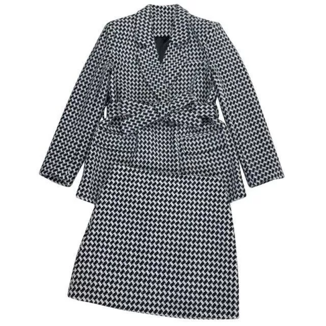 Tweed Mini Skirt Suit