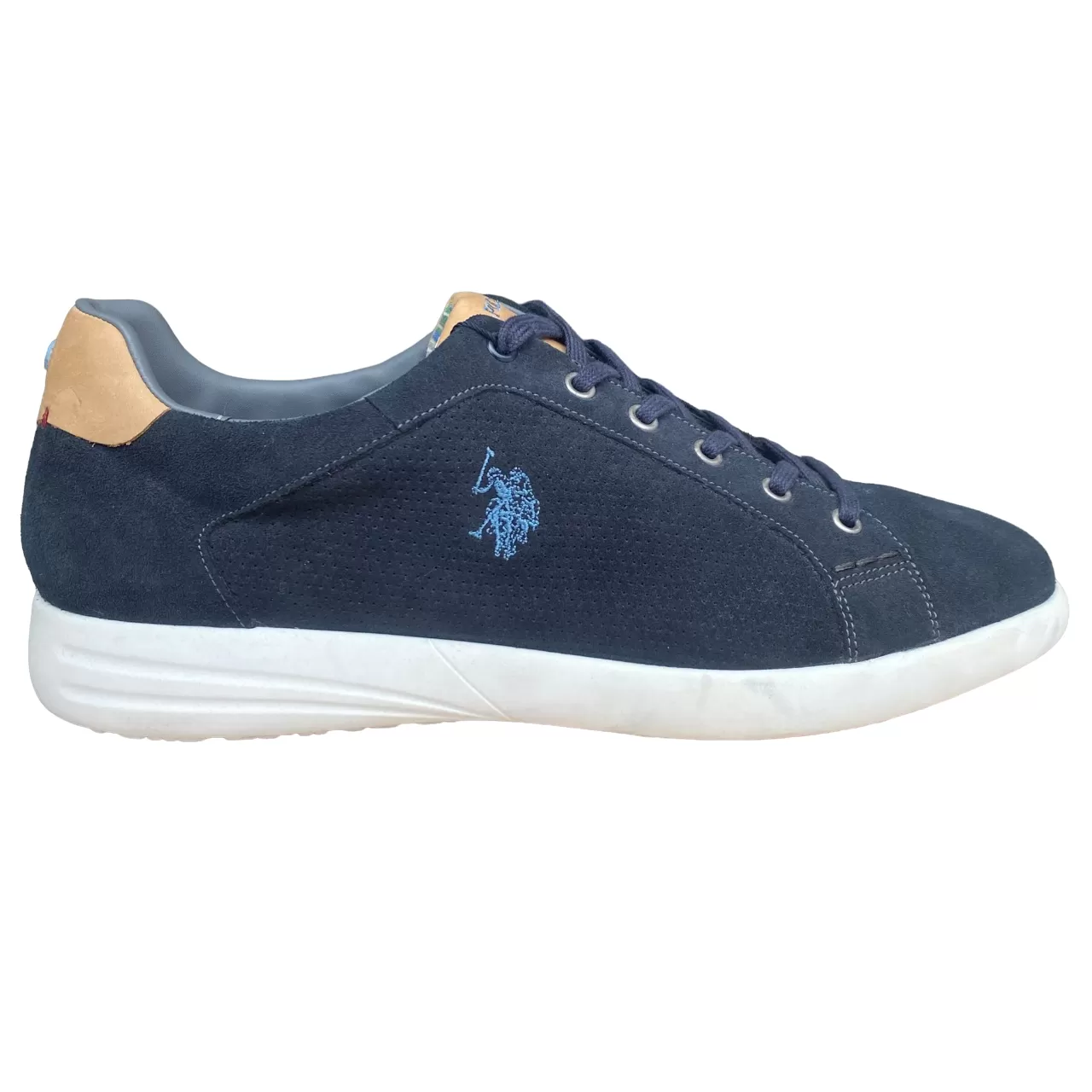 US Polo Assn. Trevor FALKS4170S8 dark blue suede leather men's casual shoe