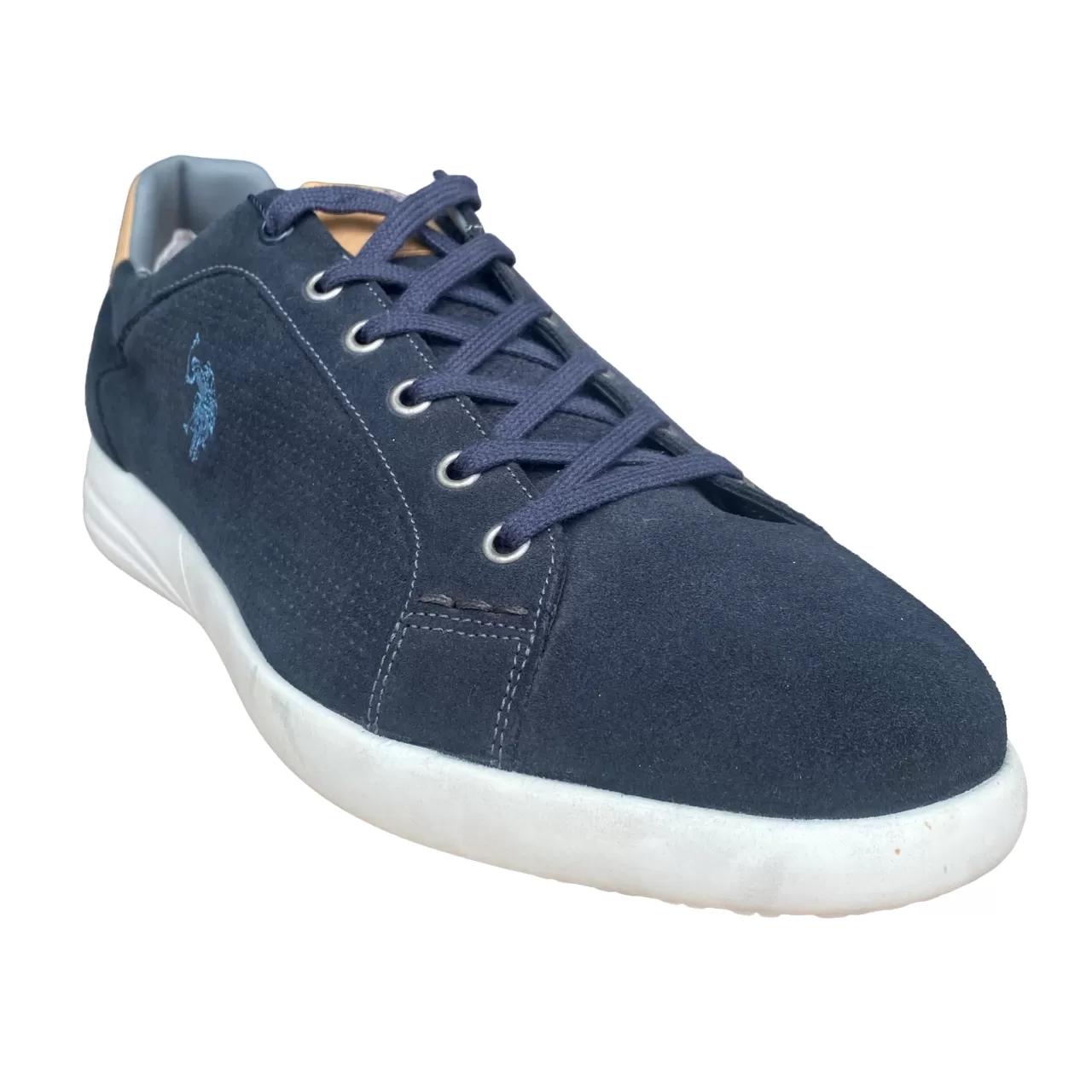 US Polo Assn. Trevor FALKS4170S8 dark blue suede leather men's casual shoe