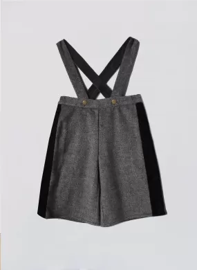 Vierra Rose Nora Suspender Culottes in Grey