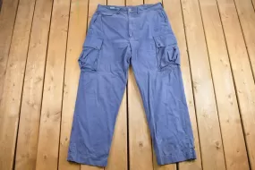 Vintage 1990&#39;s Polo Cargo Pants Size 38 x 31.5 / Vintage Polo By Ralph Lauren / Vintage Cargos / Streetwear Fashion / Blue Cargo Pants