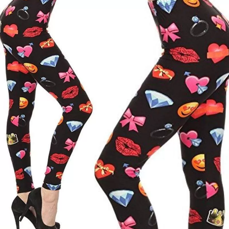 Wicked Soft Emoji Love OS Leggings