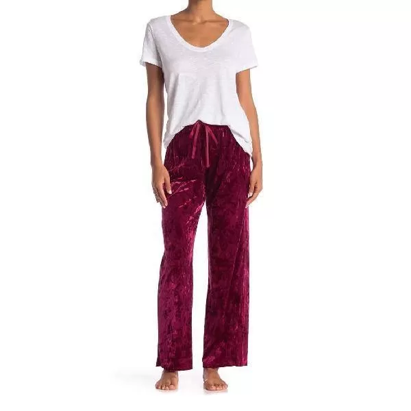 Women Pajama TAHARI Crushed Velvet Wide Leg Pajama Pants Cute Pajamas for Girls