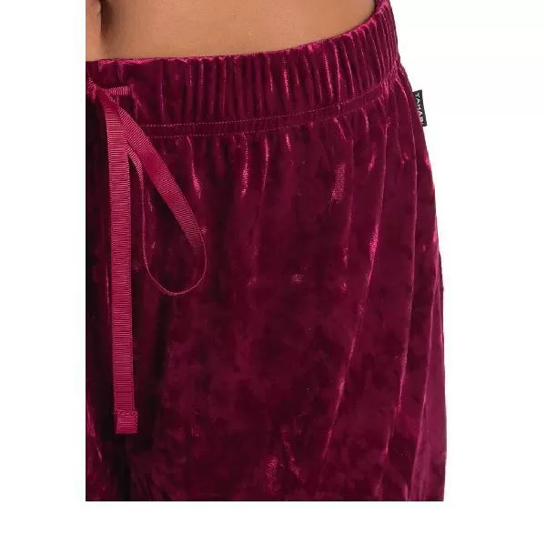 Women Pajama TAHARI Crushed Velvet Wide Leg Pajama Pants Cute Pajamas for Girls