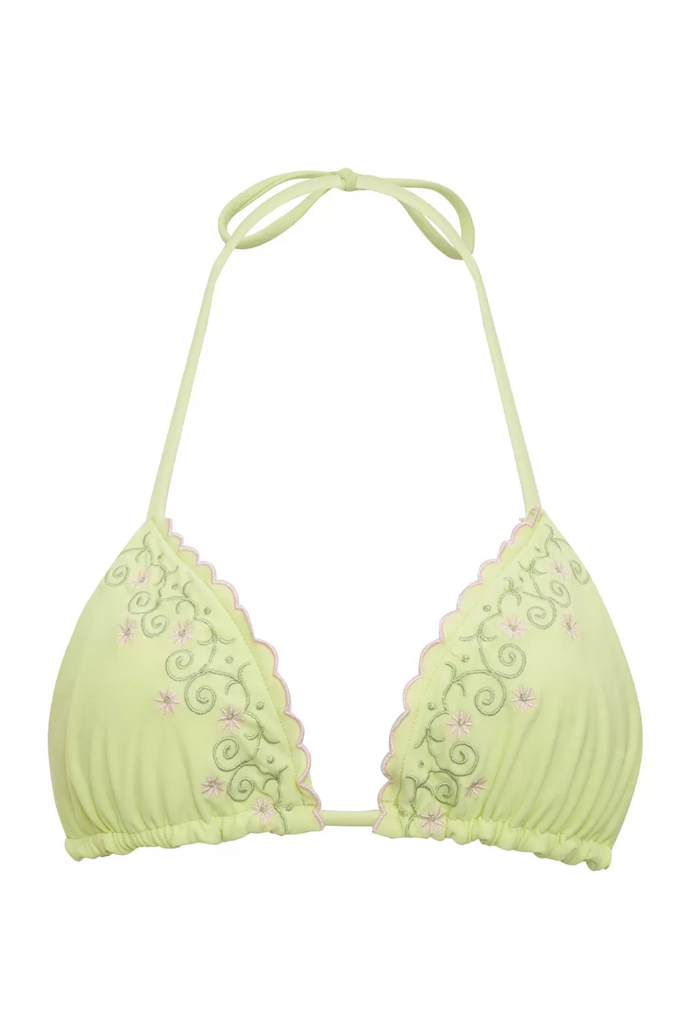 x SYDNEY SWEENEY Tia Triangle Bikini Top - Key Lime