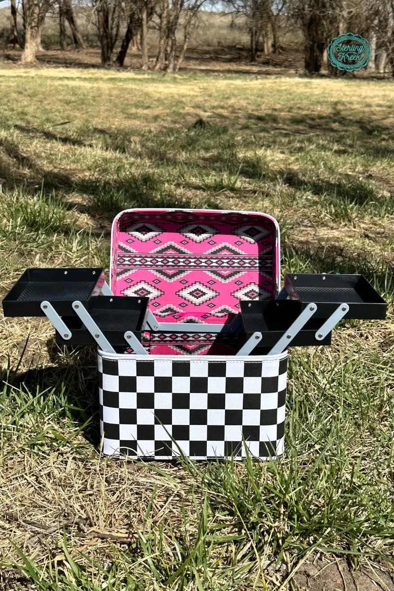 XXL Kamoodle make up box   CHECKERED