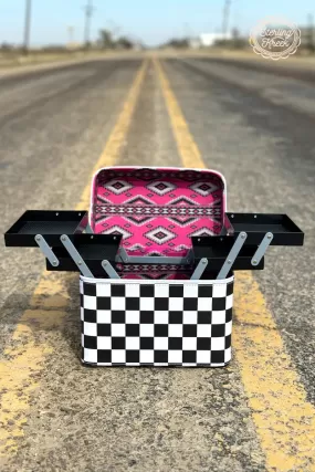 XXL Kamoodle make up box   CHECKERED