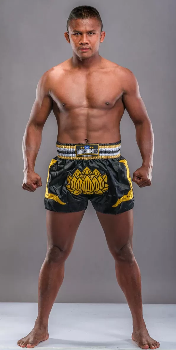 泰拳褲 Muay Thai Shorts:Buakaw BFG2-1 BLACK GOLD